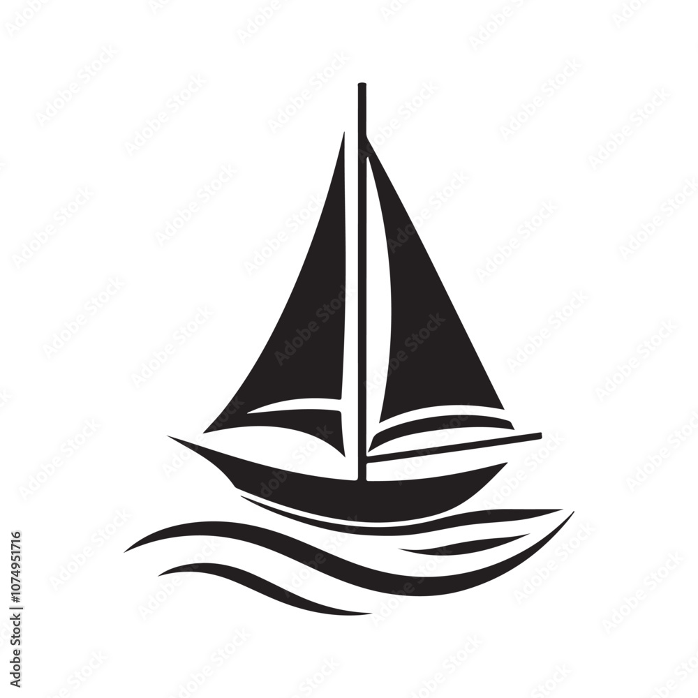Sailboat logo icon Sailboat logo icon