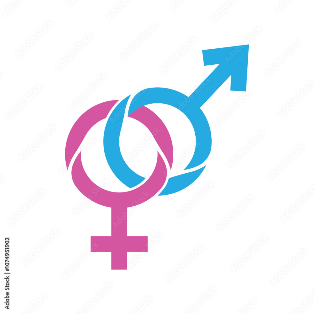 Gender symbol. Female and male icon vector template Gender symbol. Female and male icon vector template