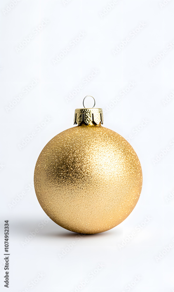 Shiny Golden Christmas ball isolated on a white background Shiny Golden Christmas ball isolated on a white background