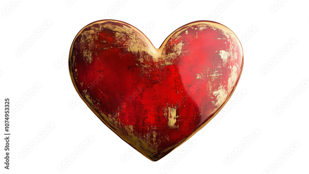 Vibrant Red Heart Shape with Textured Finish Vibrant Red Heart Shape with Textured Finish