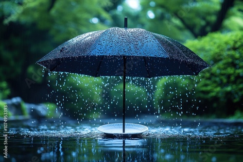 Wallpaper Mural Umbrella in the Rain Torontodigital.ca