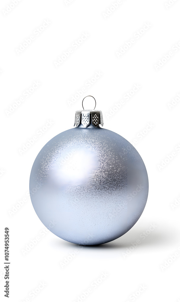 Silver Christmas ball isolated on a white background
Silver Christmas ball isolated on a white background