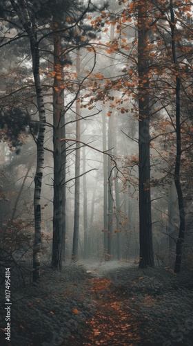 Aesthetic forest photo outdoors woodland nature.