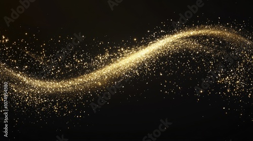 Golden sparks in a graceful curve, symbolizing celebration or magic. This image could be used for festivals, advertisements, or any event that needs to convey excitement and spectacle.