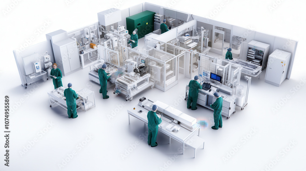 detailed axonometric drawing of minimalist factory interior showcasing various workstations and equipment, emphasizing clean and organized environment detailed axonometric drawing of minimalist factory interior showcasing various workstations and equipment, emphasizing clean and organized environment