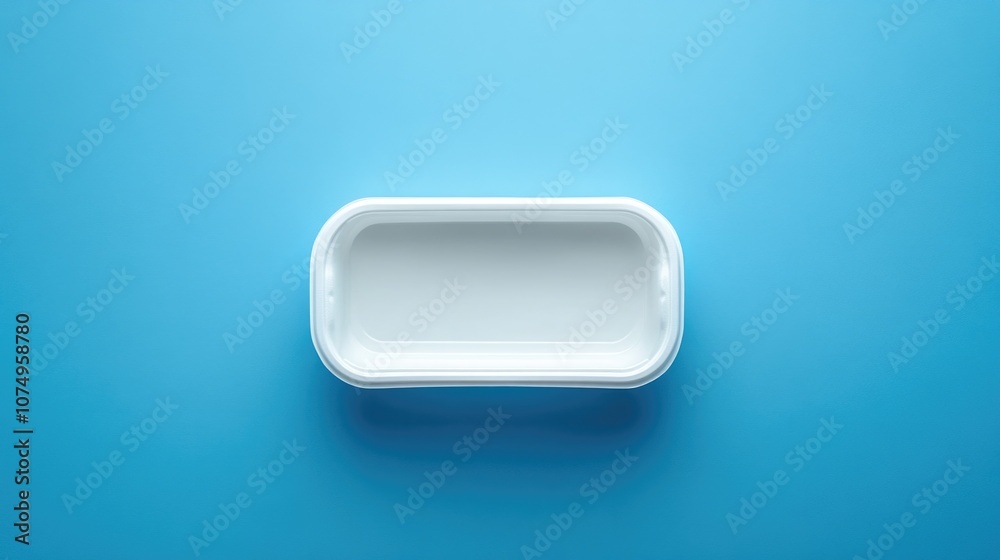 A simple, clean, white plastic square dish for food storage. Perfect for portion control and organized kitchen spaces. A simple, clean, white plastic square dish for food storage. Perfect for portion control and organized kitchen spaces.