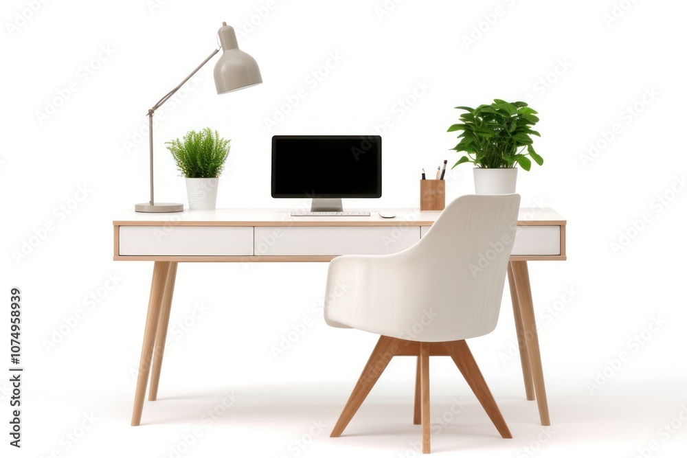 Fototapeta premium Home office desk workstation.