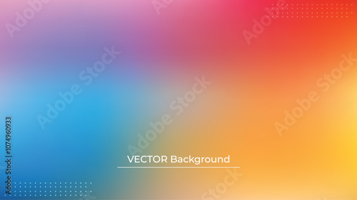 Wallpaper Mural Smooth and blurry colorful gradient mesh background. Modern bright rainbow colors. Easy editable soft colored vector banner template. Premium quality Torontodigital.ca