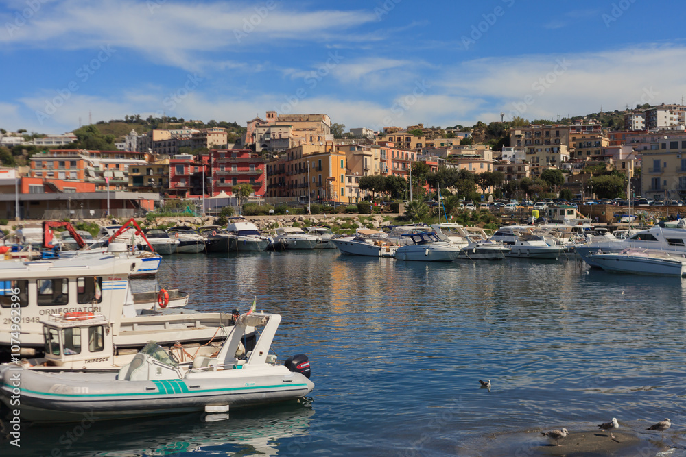 A view of the port of Naples. A view of the port of Naples.