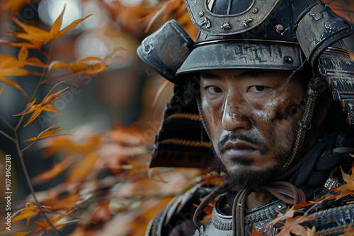 Japanese warrior portrait made with ai generative