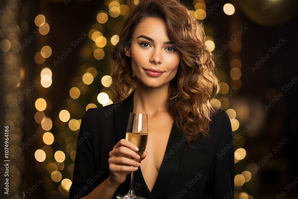 Generative AI picture office workers cheers greeting christmas corporate party event new year Generative AI picture office workers cheers greeting christmas corporate party event new year