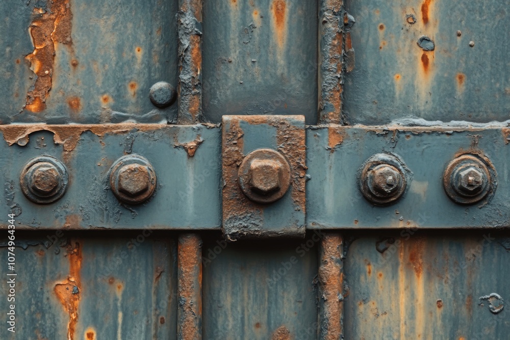 Container old door handle with rust stains industrial background abstract Container old door handle with rust stains industrial background abstract