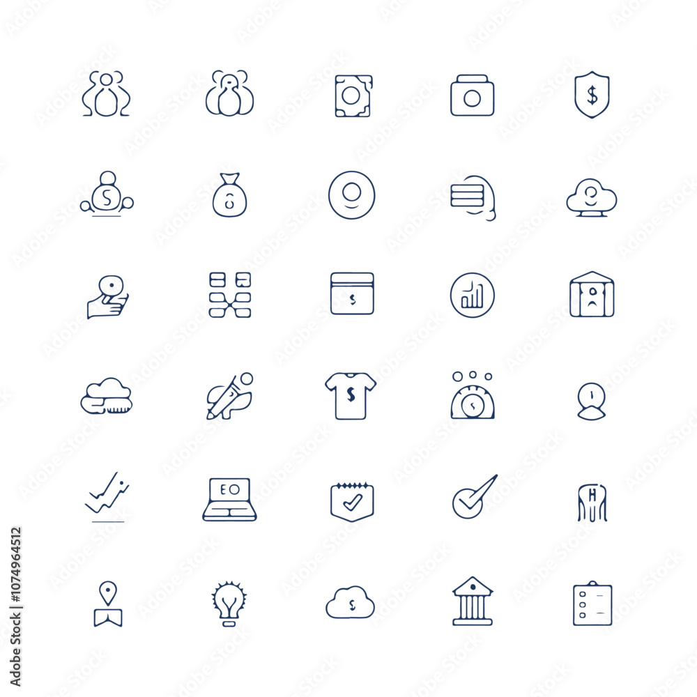 Financial Icons Set Vector Design Illustration Financial Icons Set Vector Design Illustration