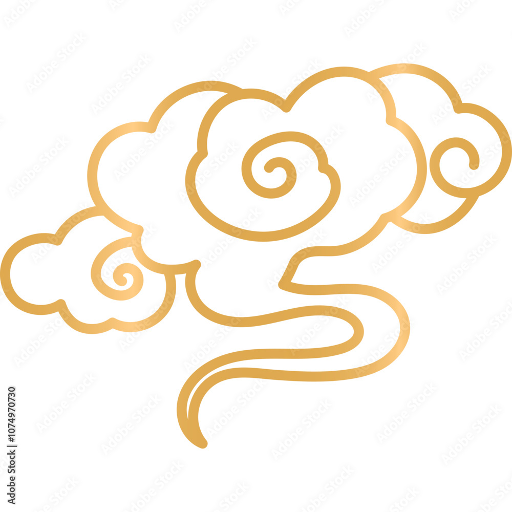 Chinese Cloud Line Pattern Chinese Cloud Line Pattern