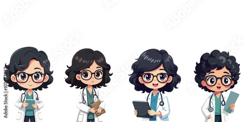 Cartoon Female Doctor Characters