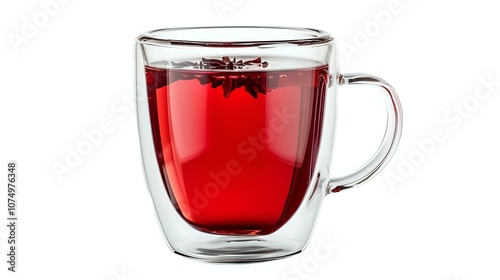 Glass Mug with Red Beverage and Spice