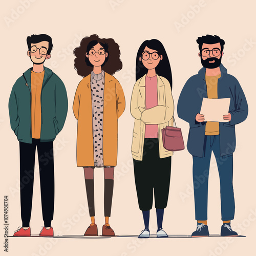 Stylish Group Illustration