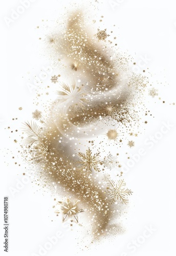 Wallpaper Mural Christmas decorating backgrounds illuminate with gold glittering accents, creating an abstract glow light texture. The shimmering ornaments and festive lights capture the essence of the holiday season Torontodigital.ca