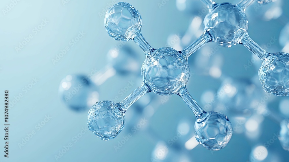 Abstract Representation of a Molecular Structure with Spheres and Bonds Abstract Representation of a Molecular Structure with Spheres and Bonds