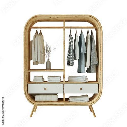 Create an organized space with a modern spacesaving wardrobe photo