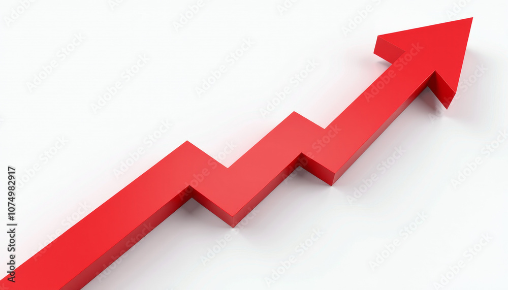 Red Upward Trend Graph Red Upward Trend Graph