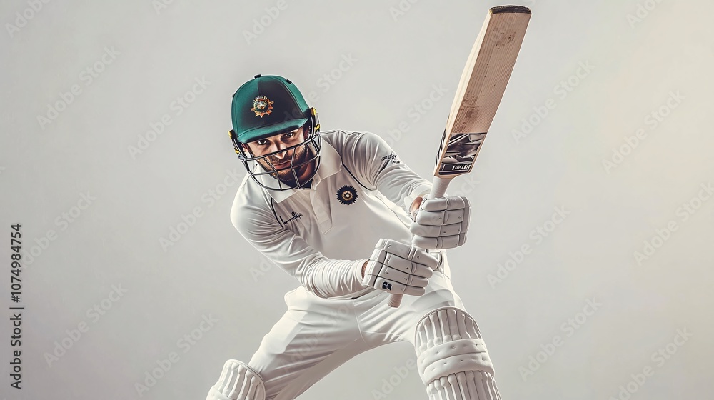 Cricketer in Action: A Dynamic Portrait of Power and Precision in Cricket Cricketer in Action: A Dynamic Portrait of Power and Precision in Cricket
