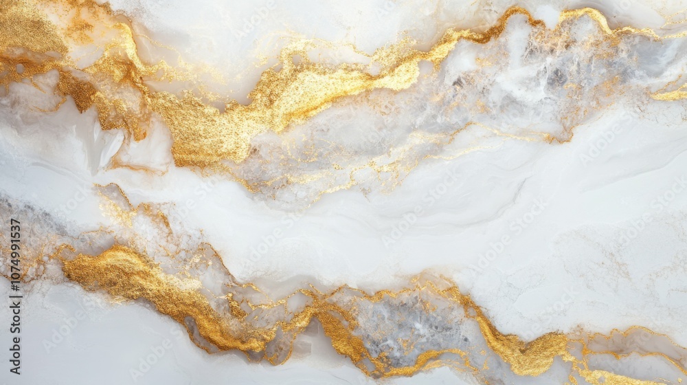 Elegant white marble texture with soft gold veins Elegant white marble texture with soft gold veins