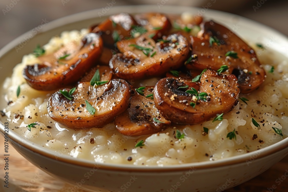 Creamy Risotto with Sauteed Mushrooms and Herbs Creamy Risotto with Sauteed Mushrooms and Herbs