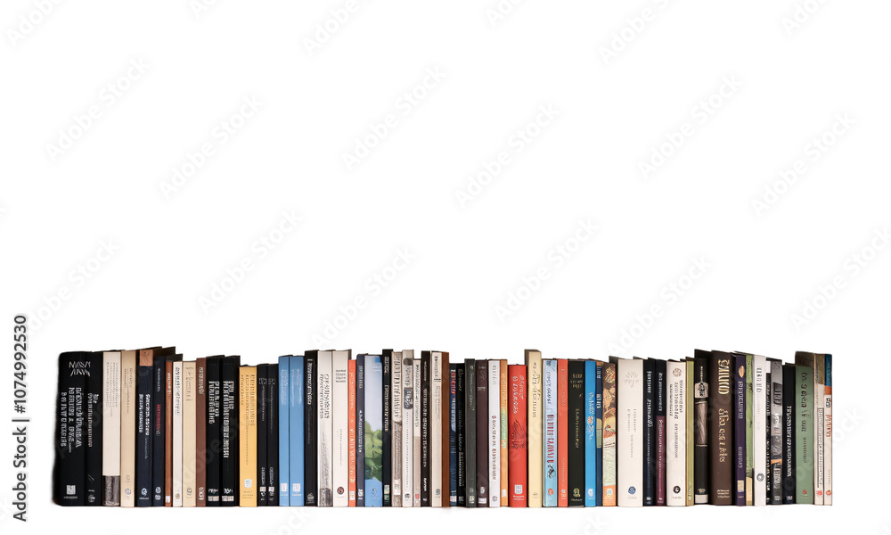 Naklejka premium a Bookshelf Isolated on transparent background