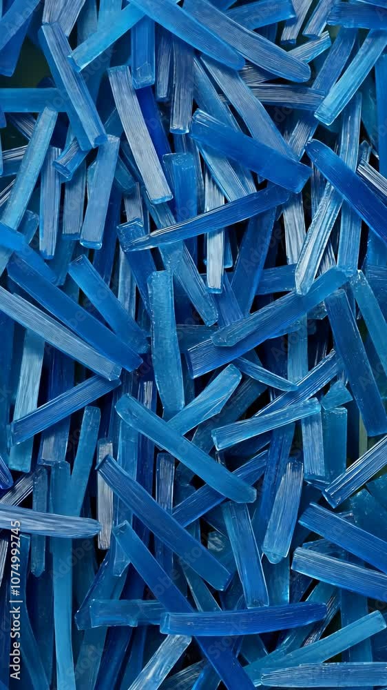 A close-up shot of blue sticks laying on a surface A close-up shot of blue sticks laying on a surface
