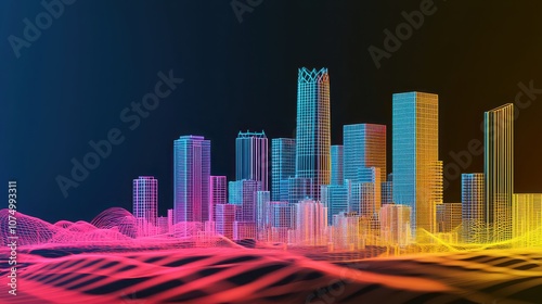 Urban meets serenity in a vibrant garden oasis; a surreal blend of city life and inner peace in modern surroundings.