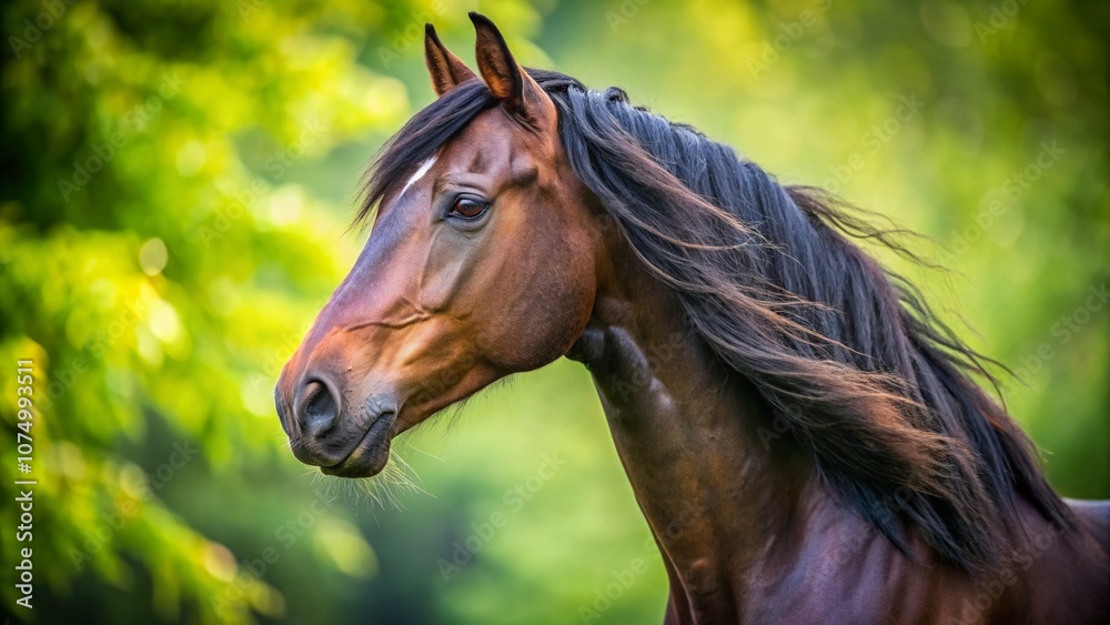 Dark horse, high detail, deep focus, green backdrop. Dark horse, high detail, deep focus, green backdrop.
