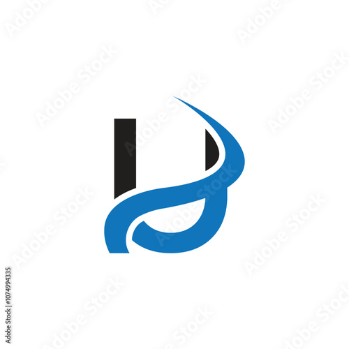 U Simple letter logo vector design template.