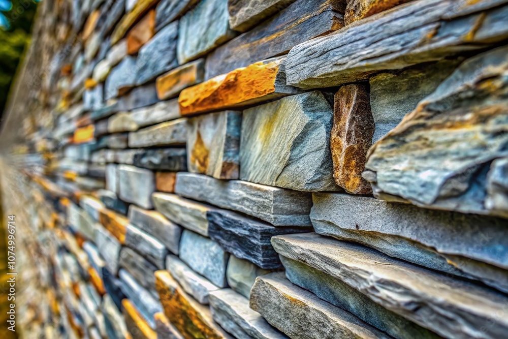 Long Exposure Grey Stone Masonry, Natural Stone Texture, Architectural Detail Long Exposure Grey Stone Masonry, Natural Stone Texture, Architectural Detail