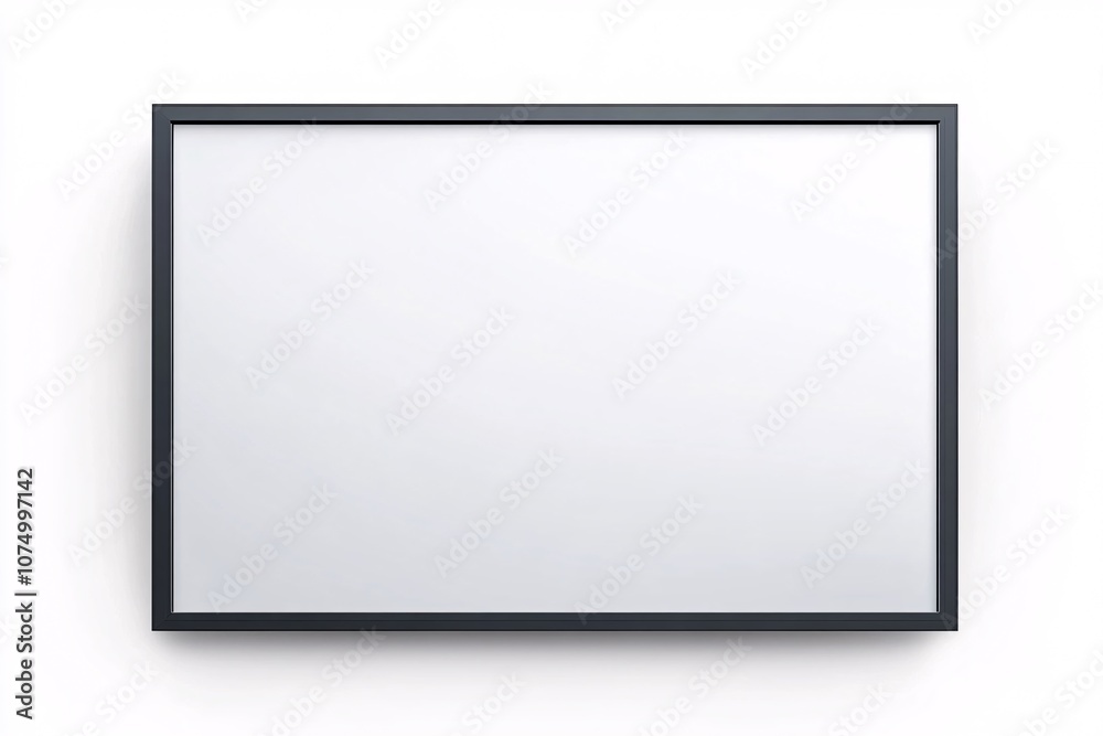 Blank Black Picture Frame Mockup Isolated on White Background Blank Black Picture Frame Mockup Isolated on White Background