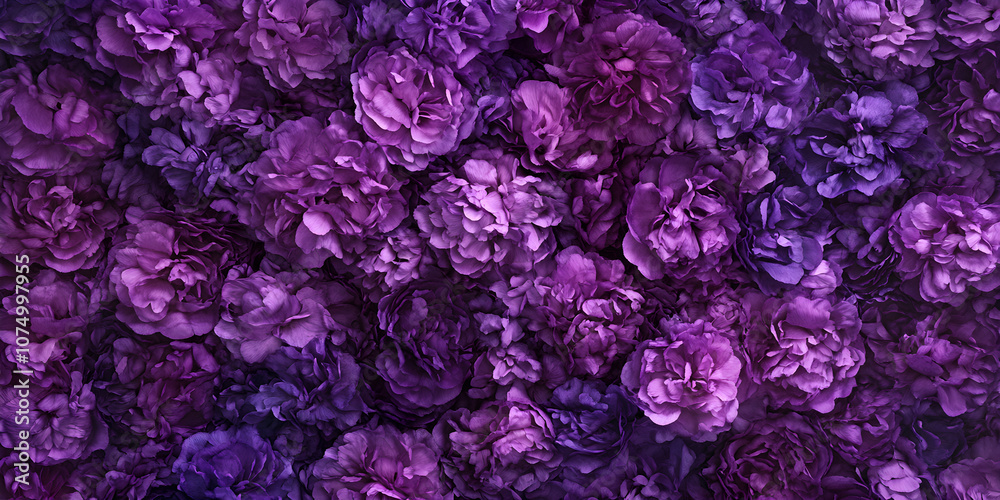 A vibrant background made of lush purple peony flowers creating a rich and visually appealing texture for various design uses A vibrant background made of lush purple peony flowers creating a rich and visually appealing texture for various design uses