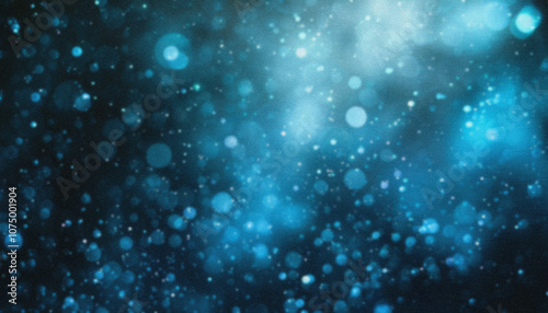 Abstract Blue Sparkling Particle Art. Light and Dark Blue Particle Burst Background