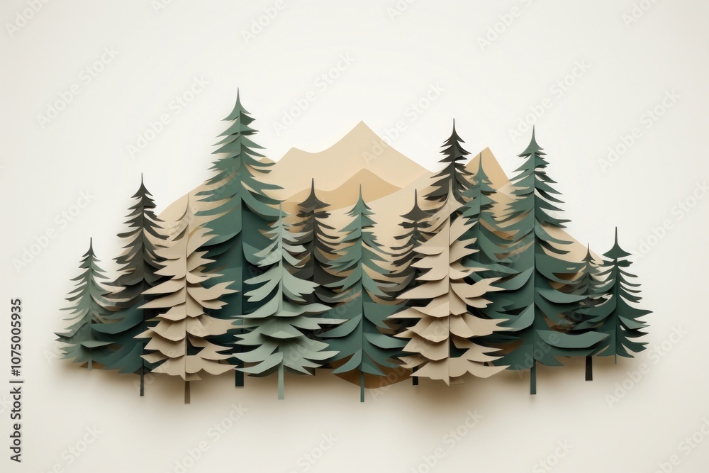 Forest plant tree art.