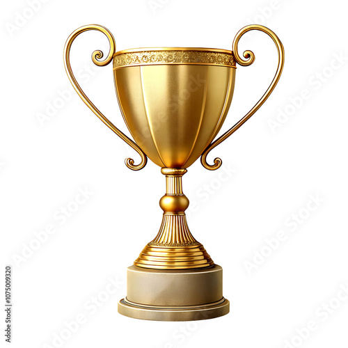 Gold trophy cup isolated on a white transparent background png file format cut out stock image photo full hd 4k download