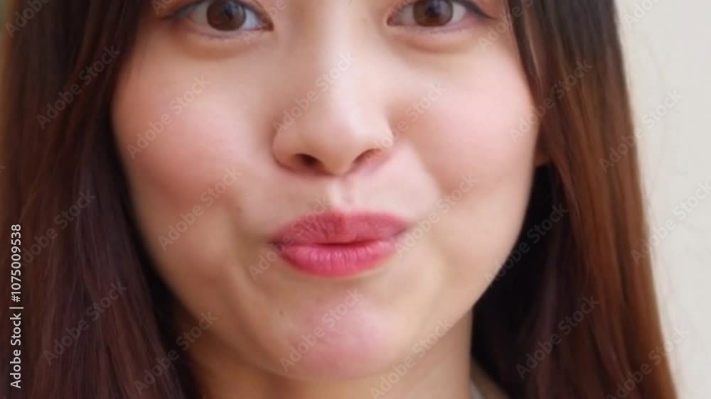 cute and adorable expression of very beautiful Asian women makes the heart happy cute and adorable expression of very beautiful Asian women makes the heart happy