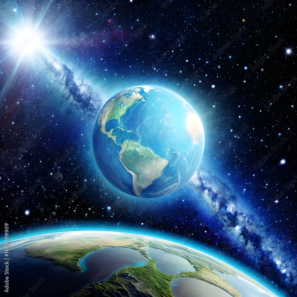 Planet Earth traveling through the universe. Planet Earth traveling through the universe.