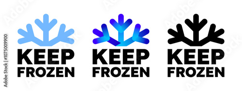 Keep frozen. Keep frozen food icons