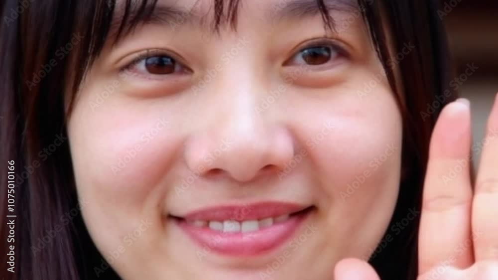 cute and adorable expression of very beautiful Asian women makes the heart happy cute and adorable expression of very beautiful Asian women makes the heart happy