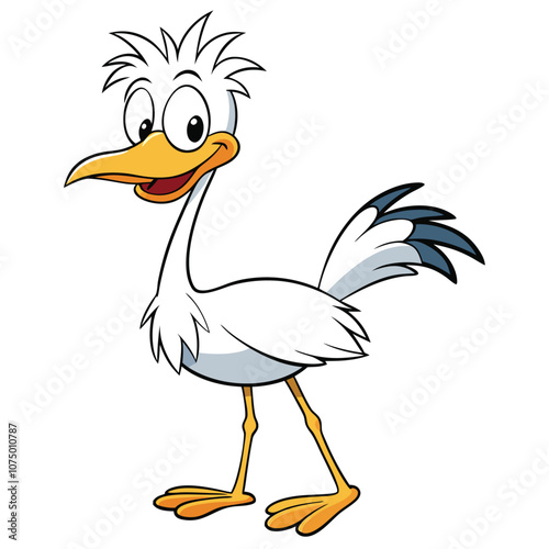 Emu flat Vector illustration on white background