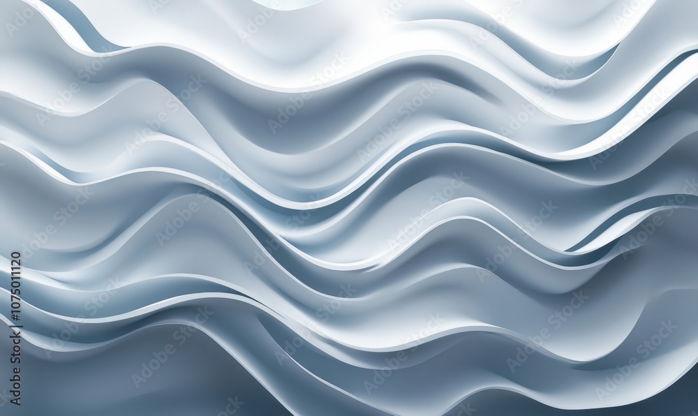 Abstract wavy patterns in blue and white tones, smooth flowing design Abstract wavy patterns in blue and white tones, smooth flowing design