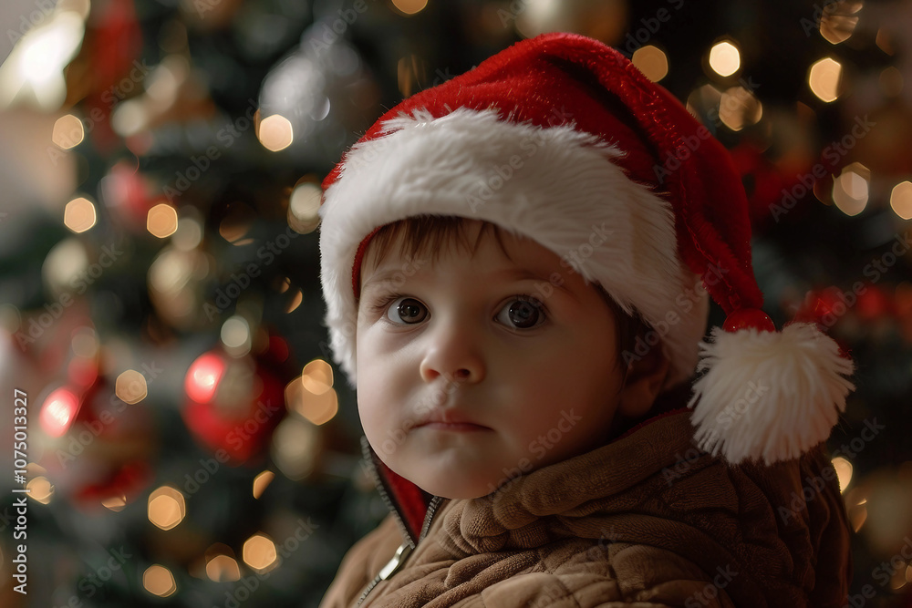 Child celebrate winter holidays eve enjoy christmas atmosphere time ai generative Child celebrate winter holidays eve enjoy christmas atmosphere time ai generative