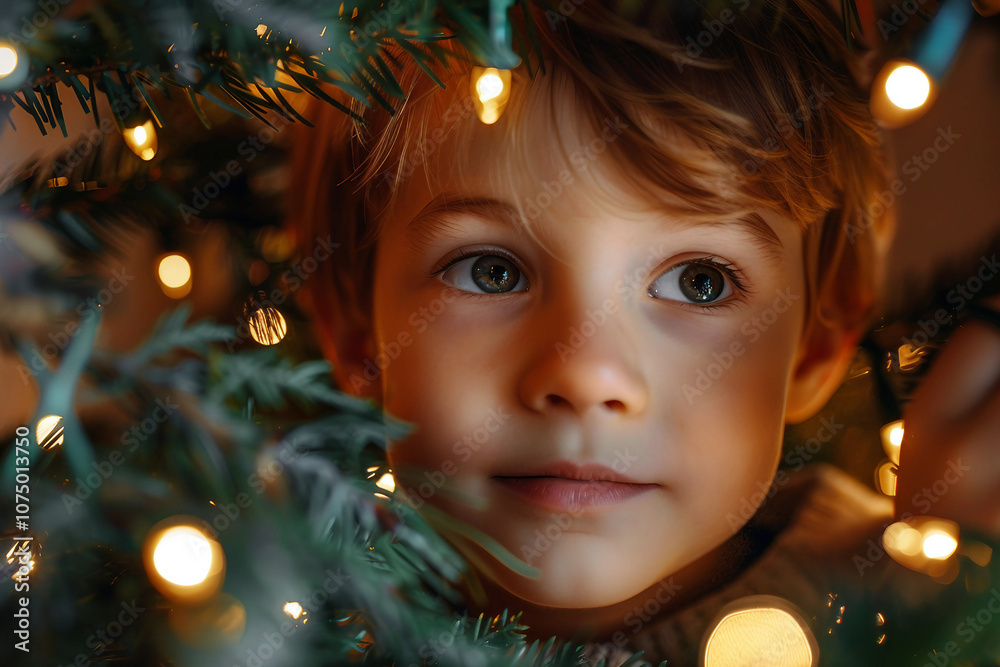 Child celebrate winter holidays eve enjoy christmas atmosphere time ai generative Child celebrate winter holidays eve enjoy christmas atmosphere time ai generative