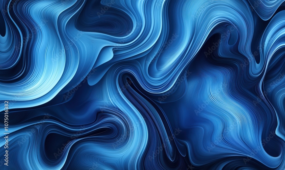 Abstract blue waves, fluid shapes, smooth textures, vibrant colors Abstract blue waves, fluid shapes, smooth textures, vibrant colors
