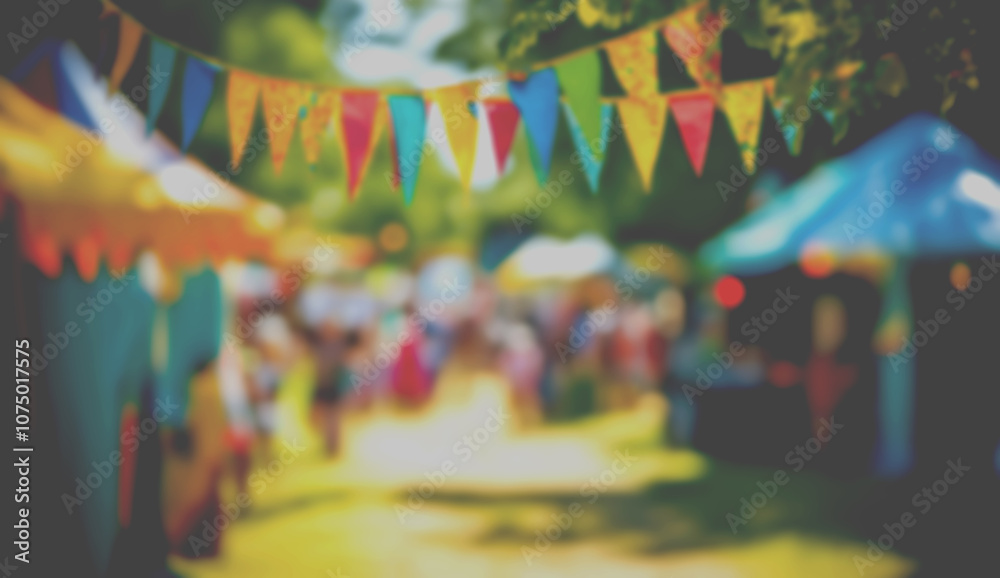 Fototapeta premium fair, festival tent blurred background