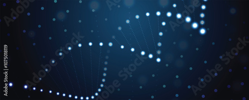 Abstract DNA concept. Futuristic science technology background